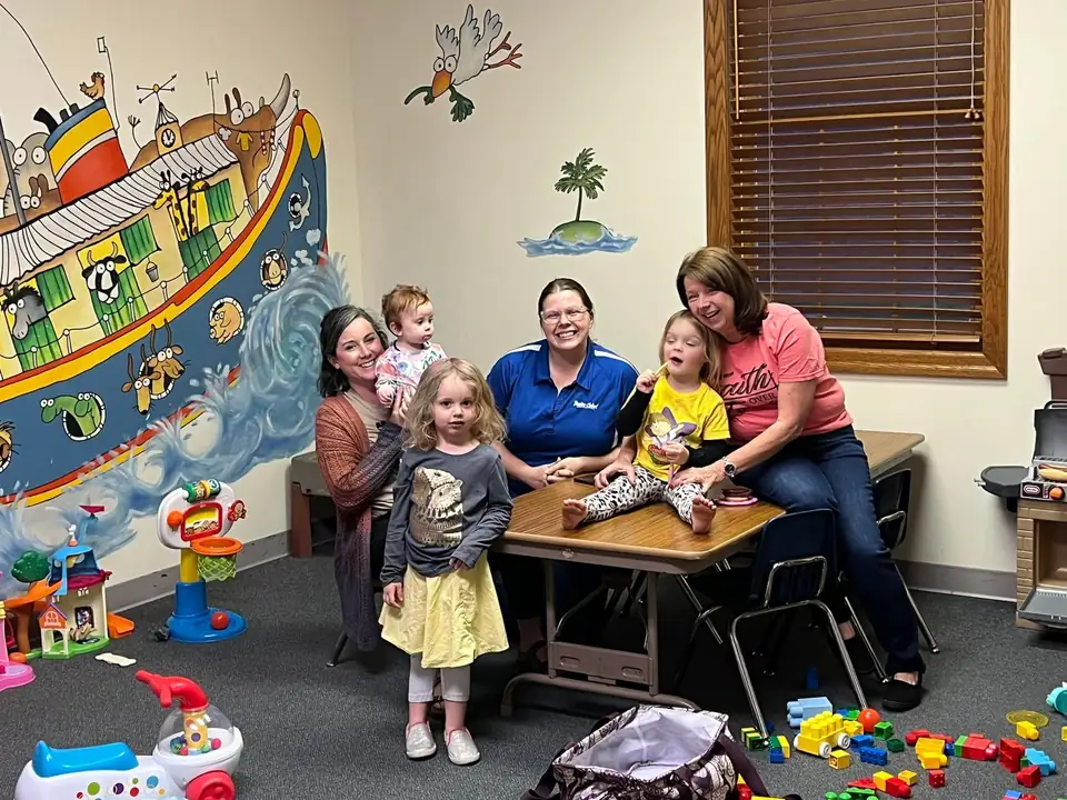 Children and teachers in an Elmwood classroom
